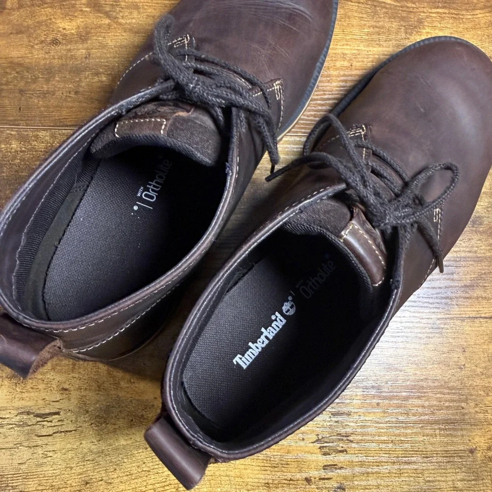 Timberland Larchmont A12RY Brown Leather Chukka Boots Mens Size 10